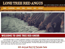 Tablet Screenshot of lonetreeredangus.com